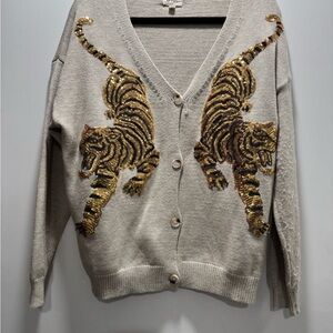 Sequin Tiger Cardigan